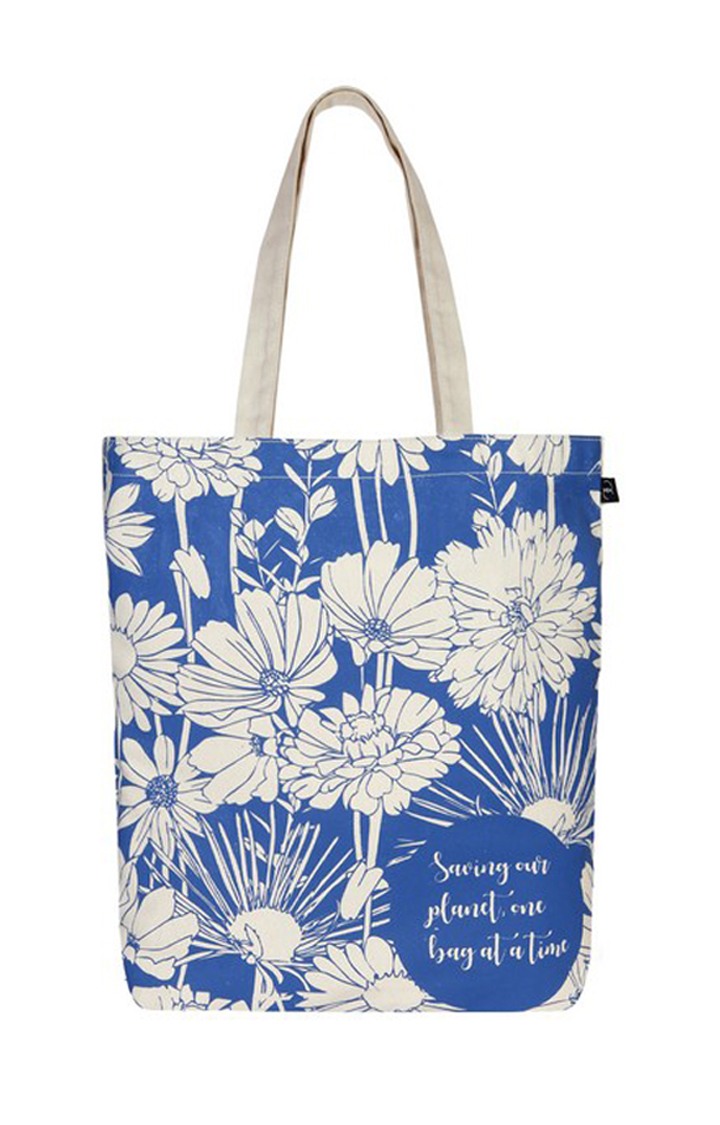 Zipper Tote Bag - Flowers
