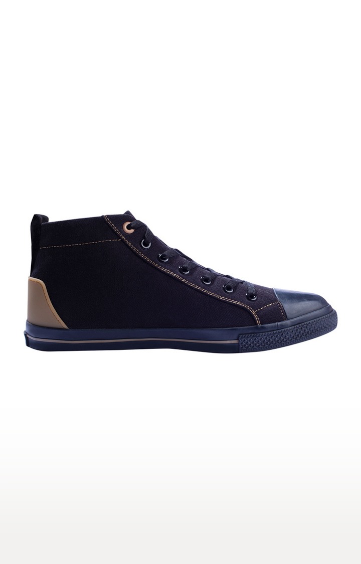 Eeken Black Beige Canvas Lightweight Casual Shoes For Men By Paragon