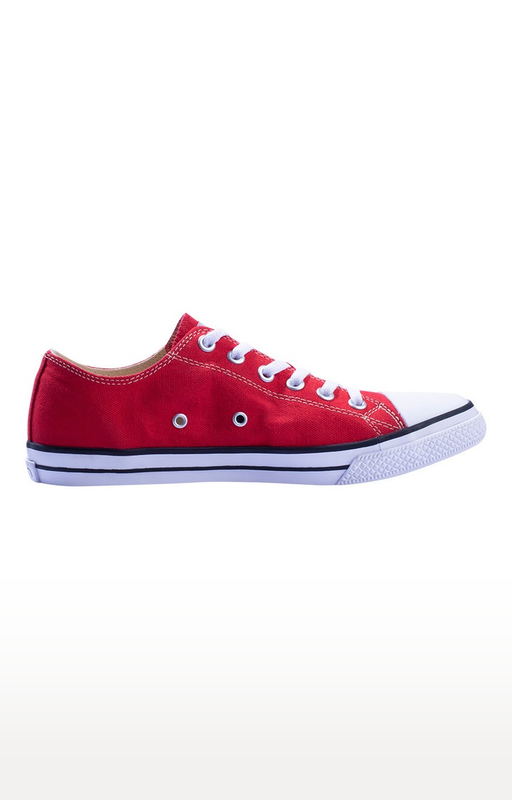Eeken Red Canvas Lightweight Casual Shoes For Men By Paragon