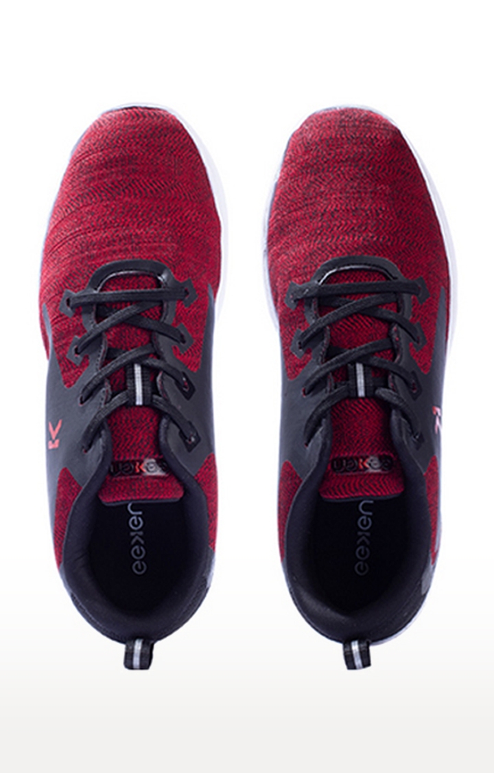 EEKEN | Eeken Red-Black Athleisure Lightweight Casual Shoes For Men By Paragon 5