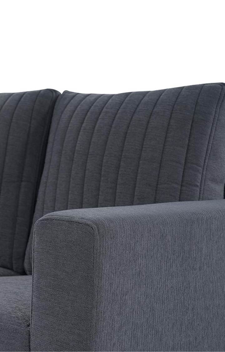 NEUDOT Roman Fabric Sofa for Living Room | 2 Seater Sofa for Drawing Room & Bedroom, Sofa for Office & Lounge - Graphite Grey
