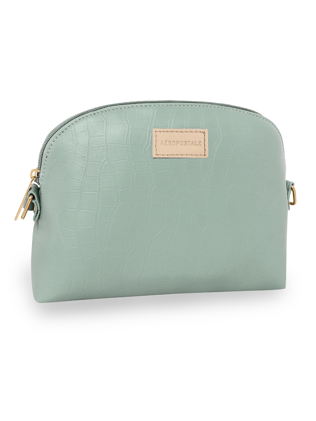 Aeropostale | Aeropostale Textured Kylie PU Sling Bag with non-detachable strap (Green) 1