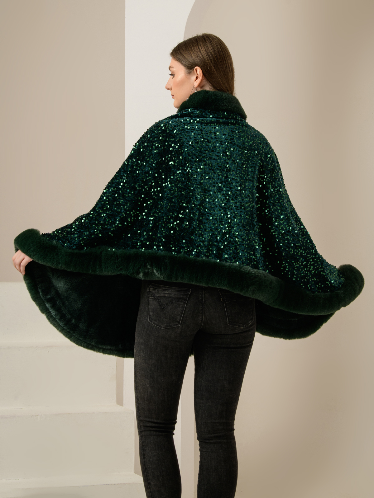 ALBION SMART GREEN LADIES WINTER CAPE