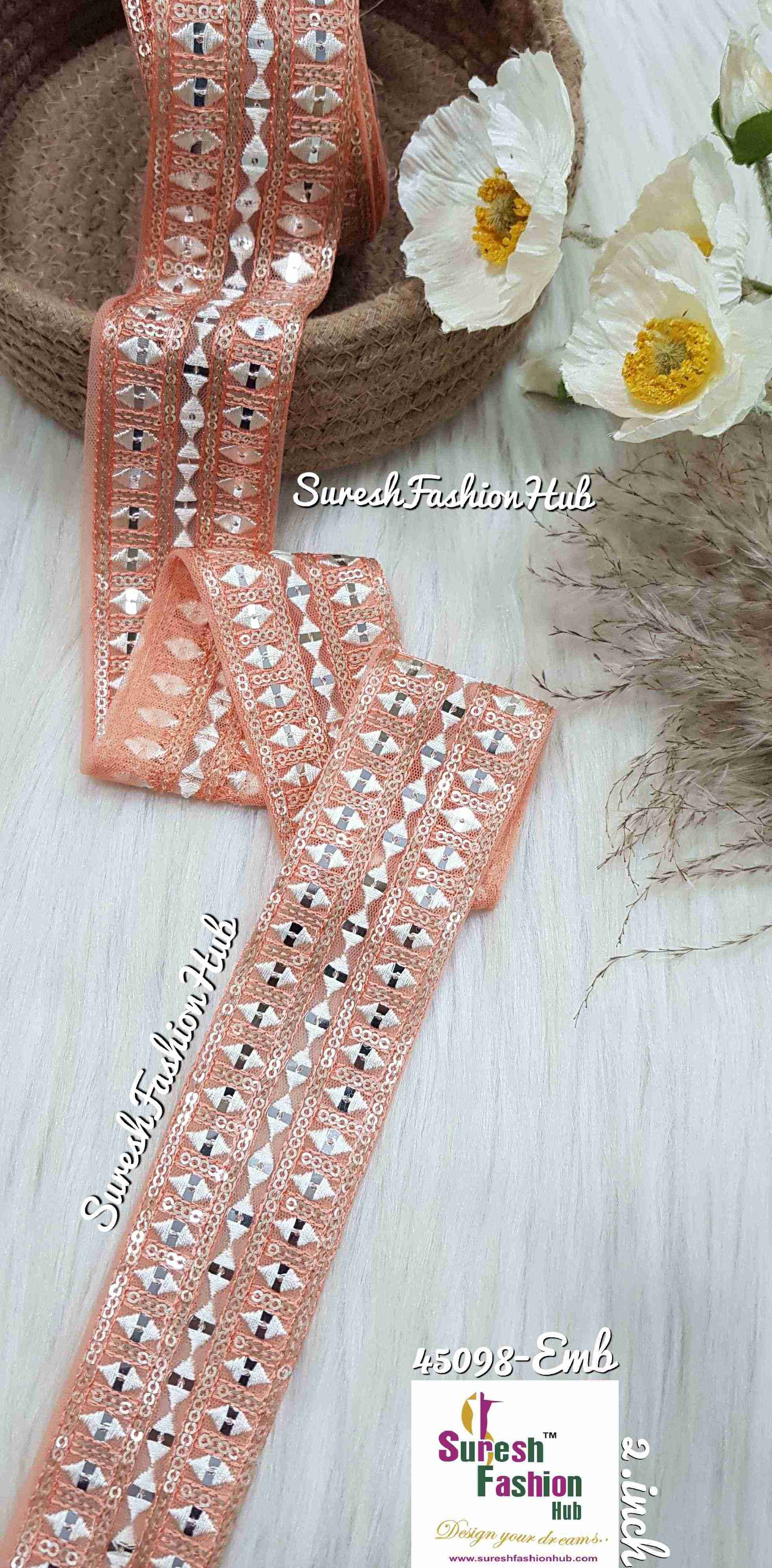 Whispering Threaded Elegance Peach Color
