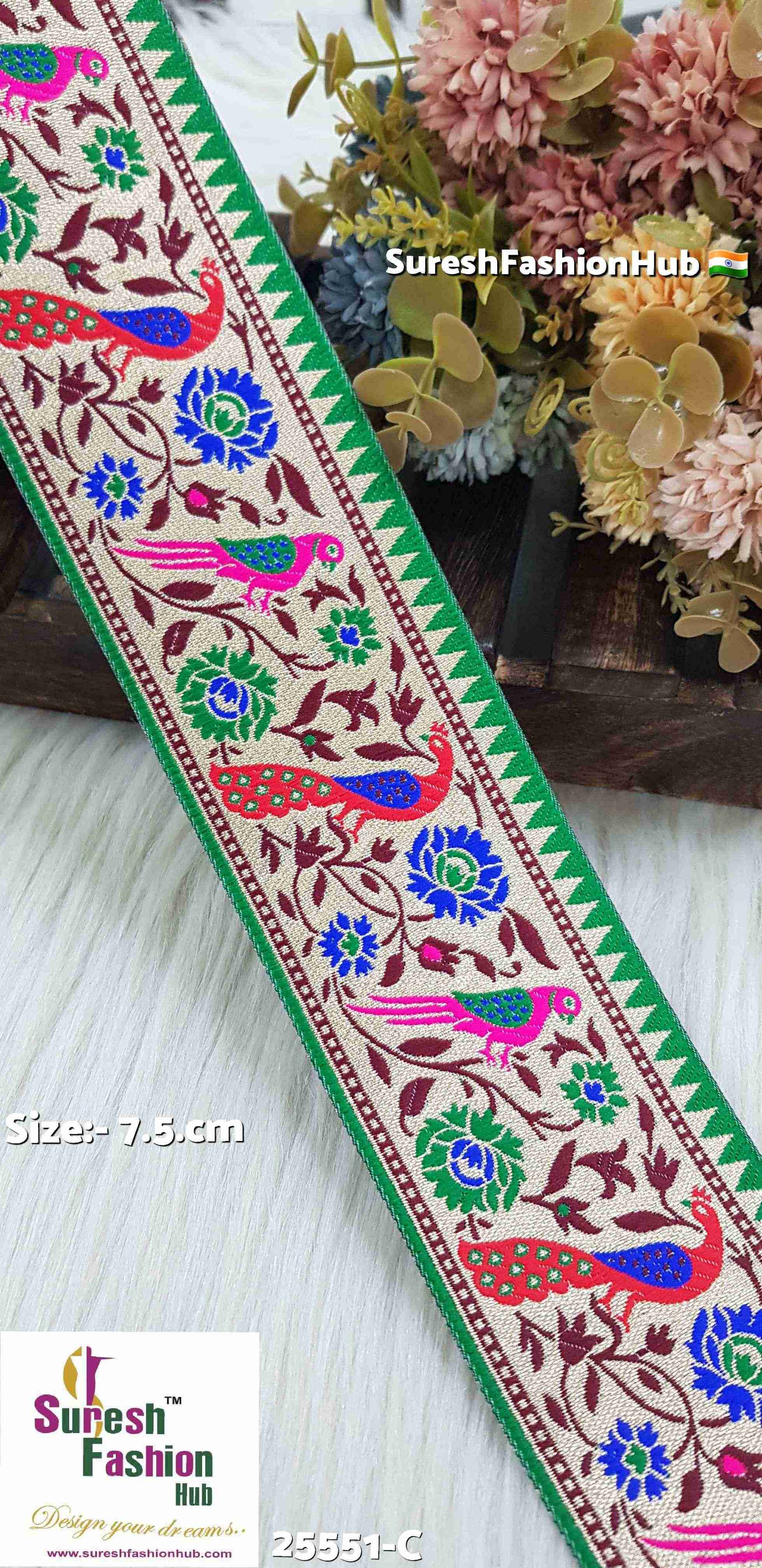 Peacock & Parrot Banarasi Green Lace