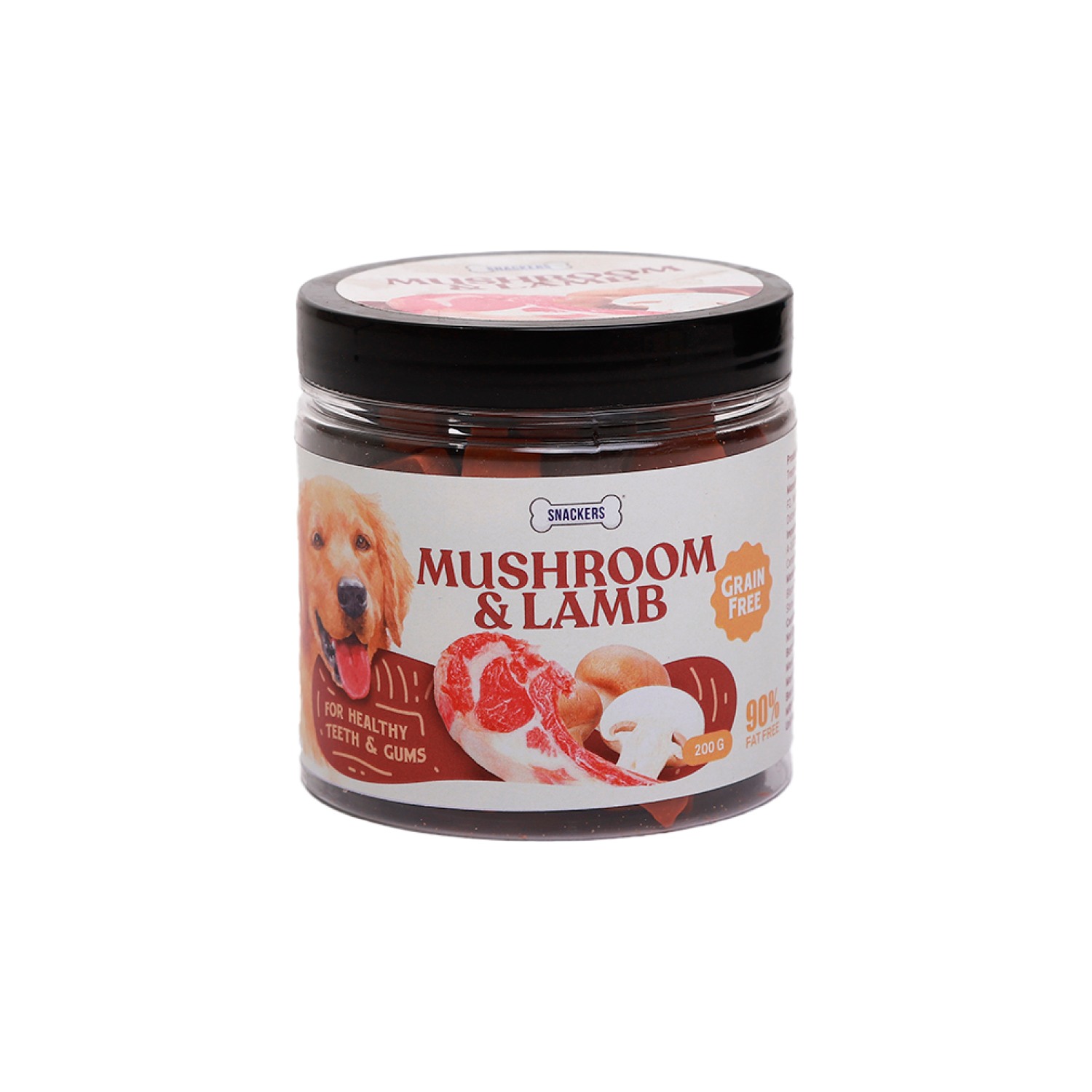 Snackers Mushroom & Lamb Bites Dog Treats, 200g