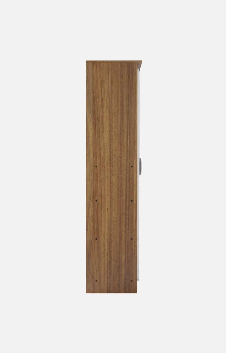neudotAstona 2 Door Enginereed Wood Wardrobe - Leon Teak Finish | Space & Clothes Organizer | Cupboard | Almari | 1 Year Warranty