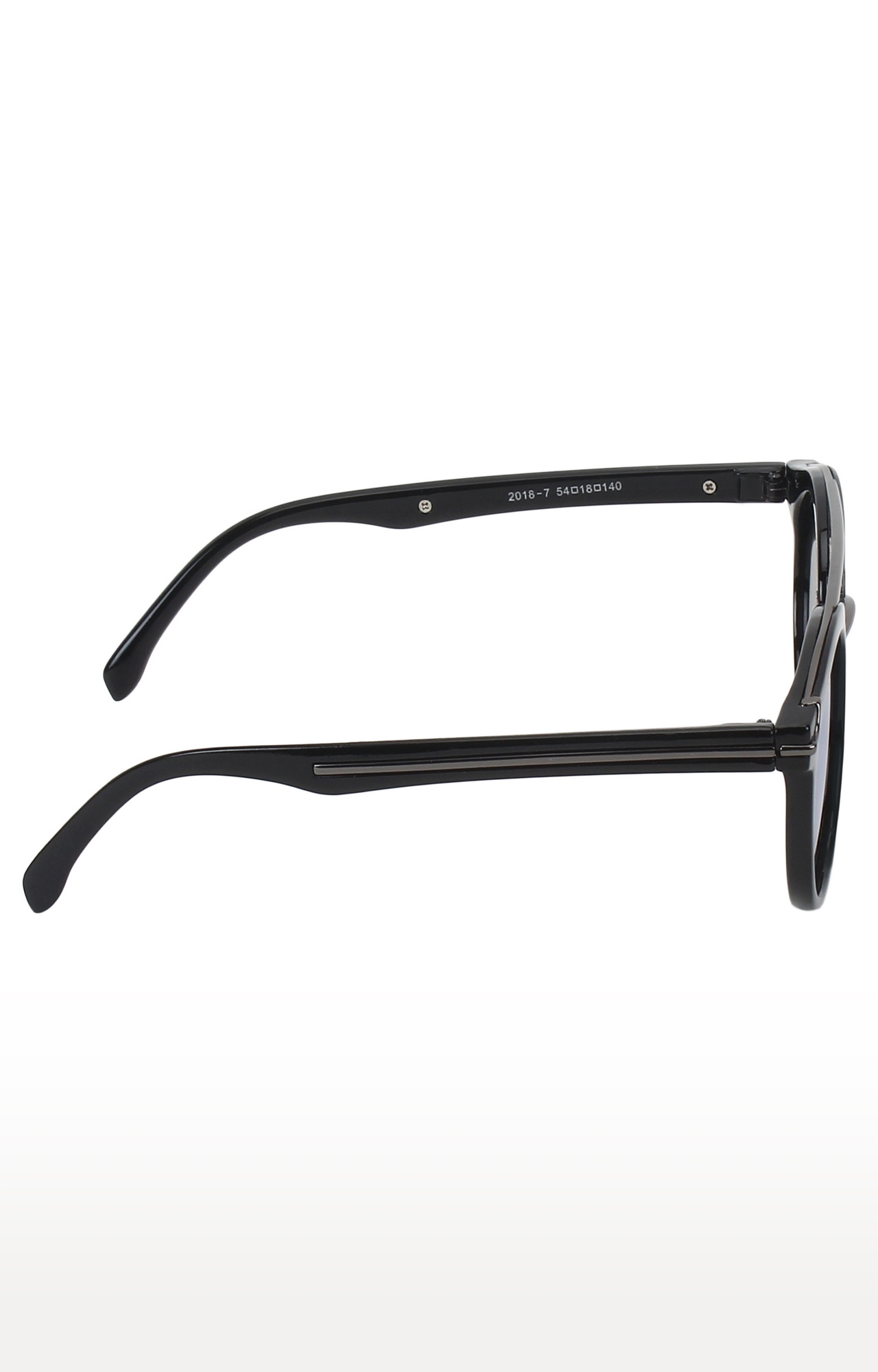 CREATURE | CREATURE Black Round Unisex Sunglasses (Lens-Blue|Frame-Black) 3
