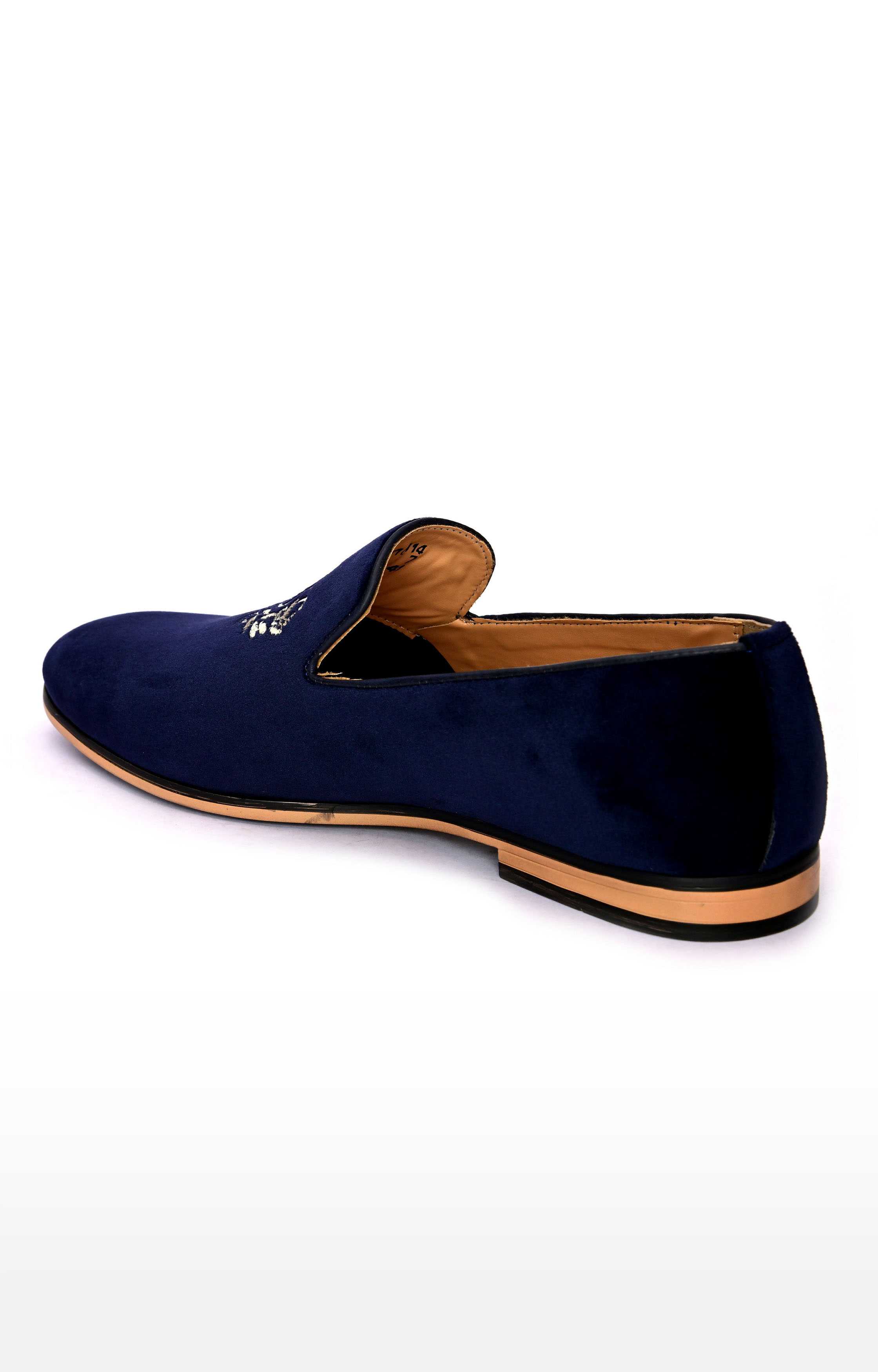 San Frissco Men Faux Leather Realm Embroidered Loafers