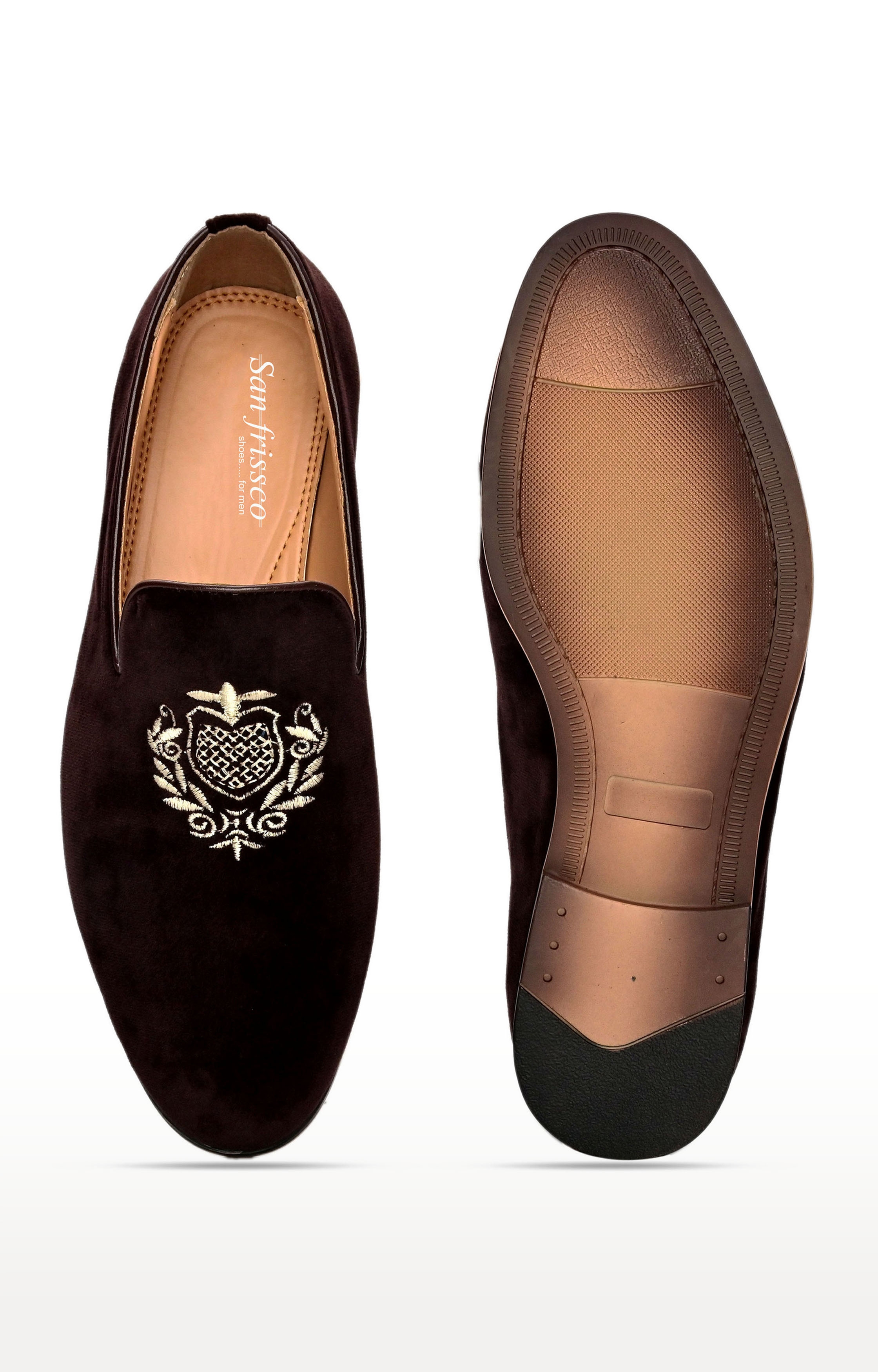 San Frissco | San Frissco Men Faux Leather Realm Embroidered Loafers  4