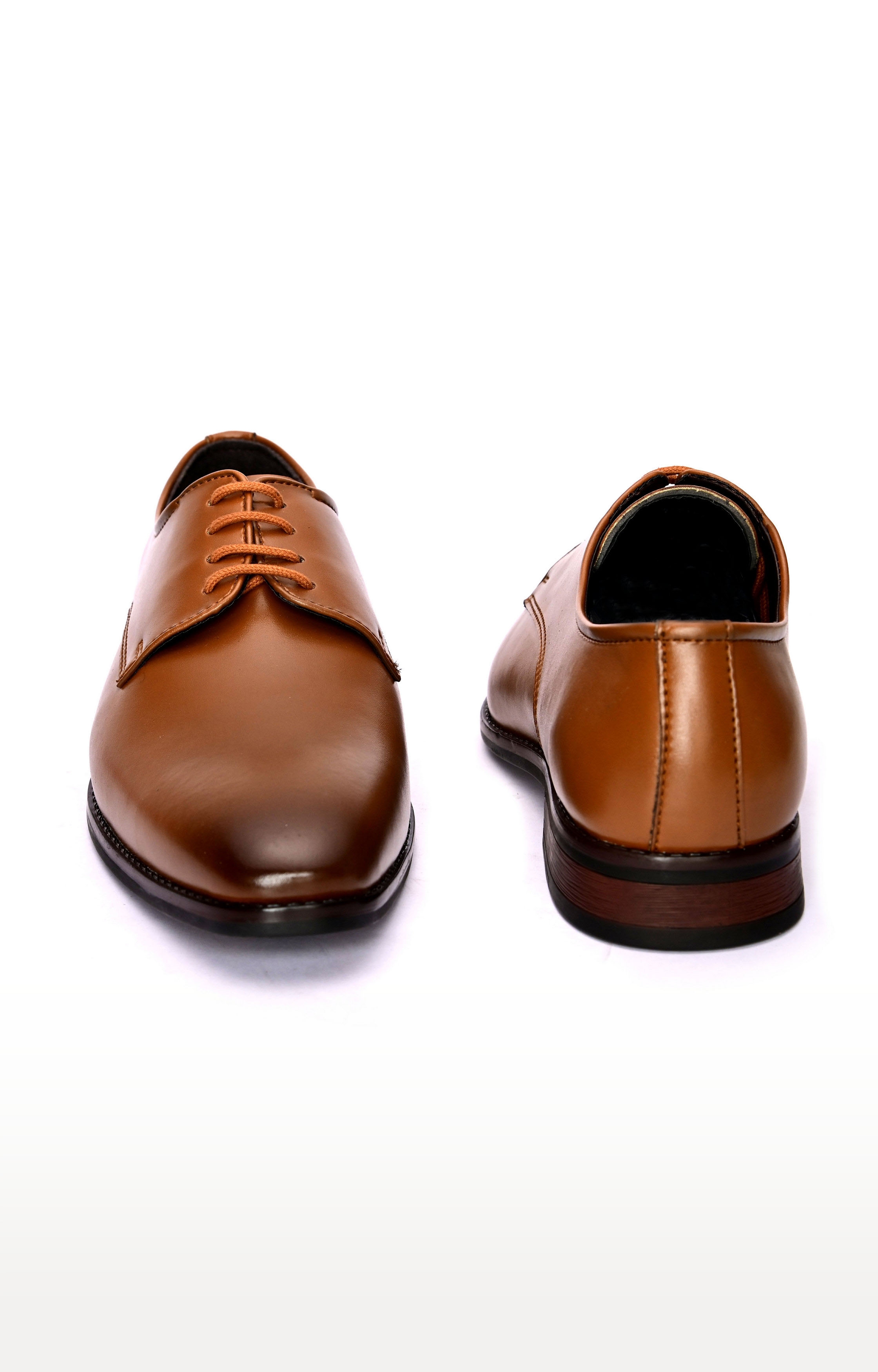 San Frissco | San Frissco Men Faux Leather Topline Tan Derby Shoes 3