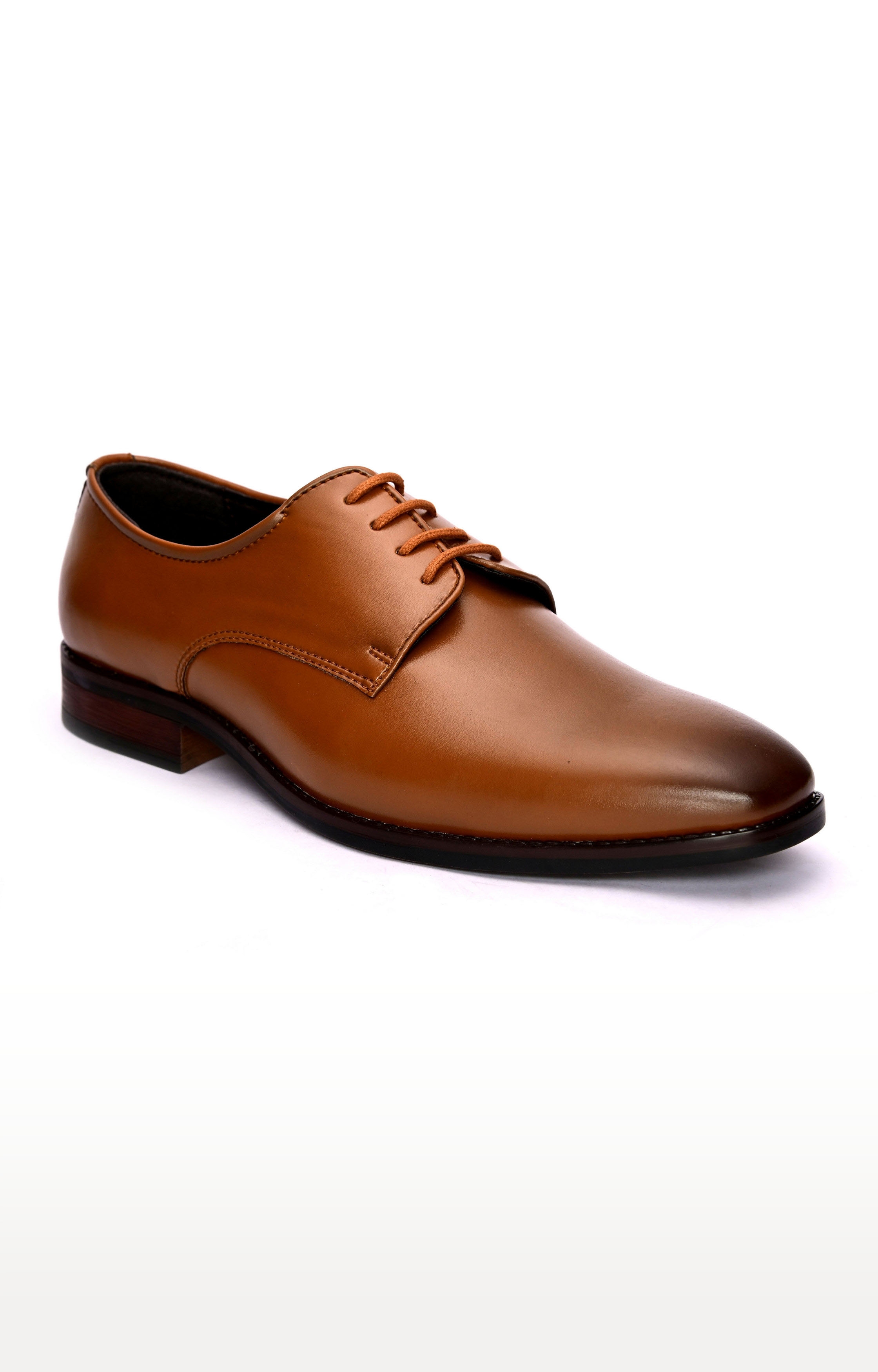 San Frissco | San Frissco Men Faux Leather Topline Tan Derby Shoes 0