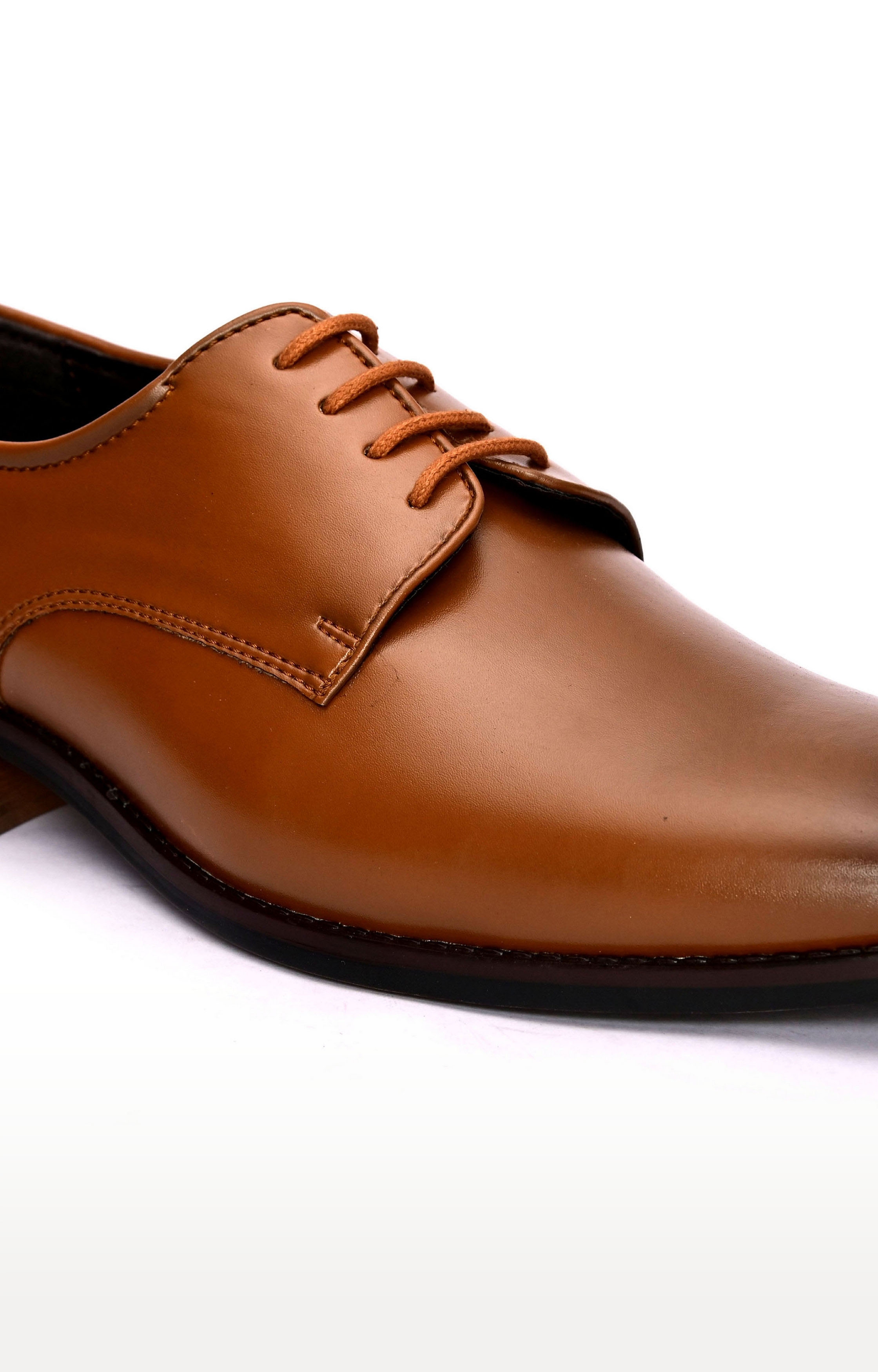 San Frissco | San Frissco Men Faux Leather Topline Tan Derby Shoes 5