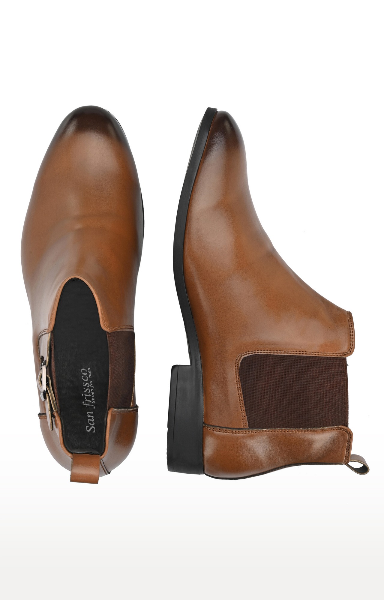 San Frissco Scott Tan Chelsea Boots