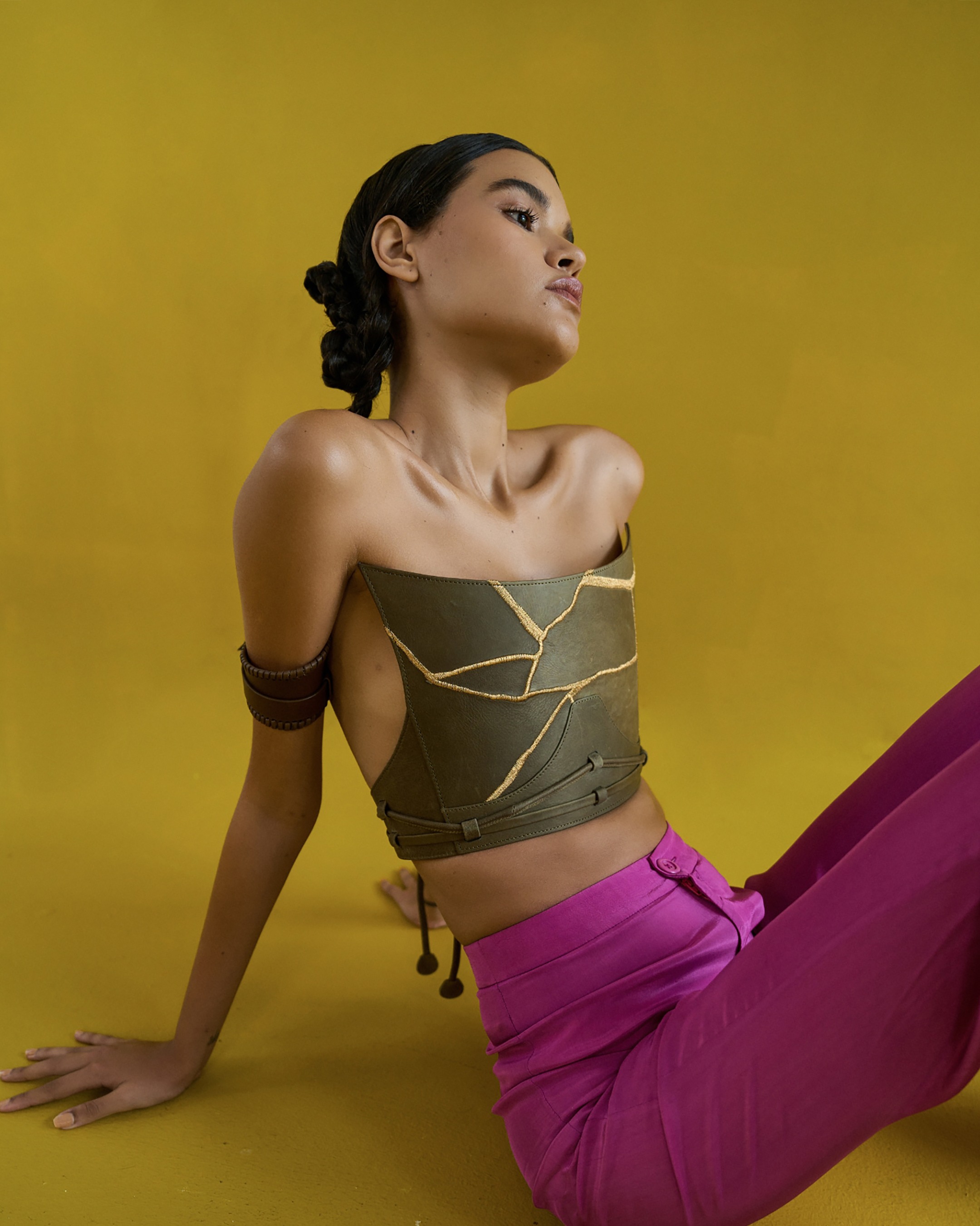 Eva Corset In Olive