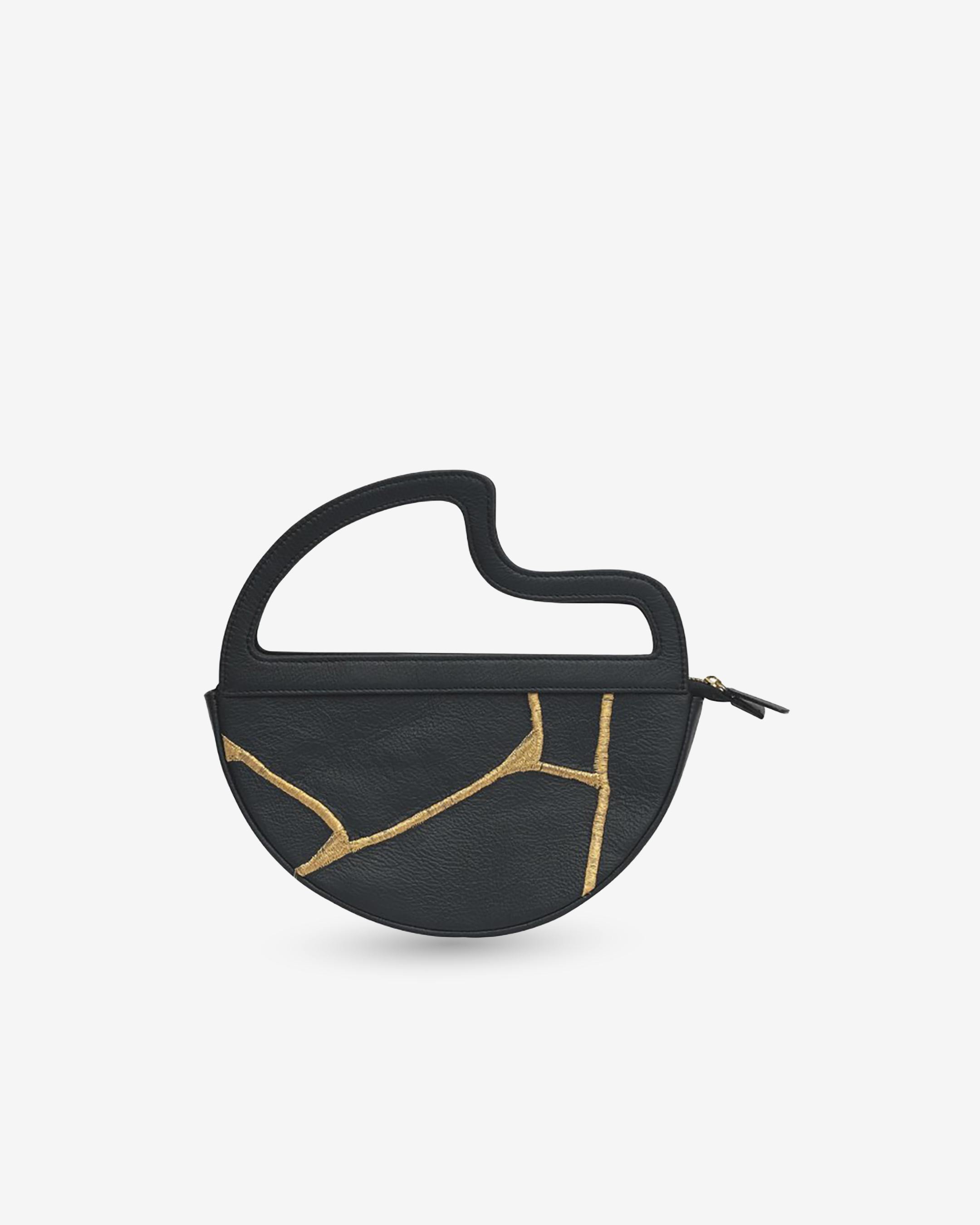 Maeve Crescent Clutch In Black