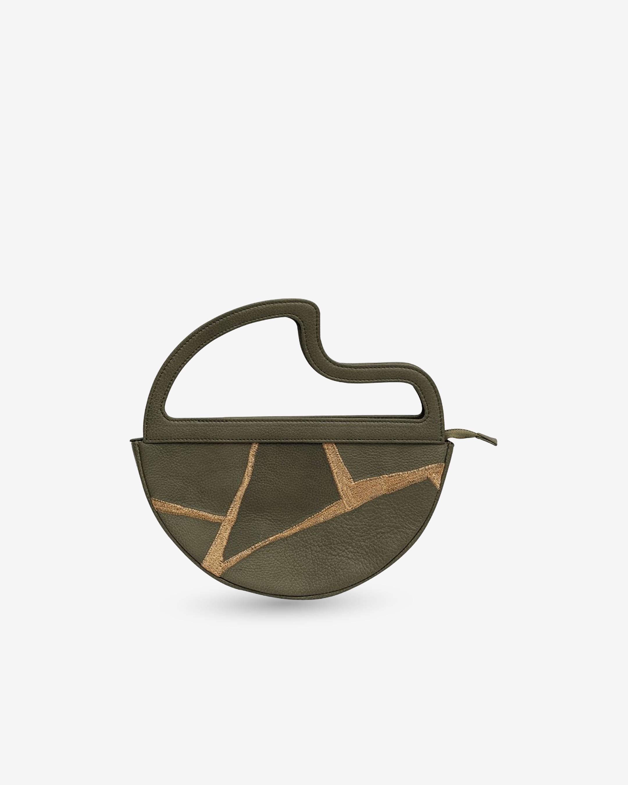 Maeve Crescent Clutch In Olive