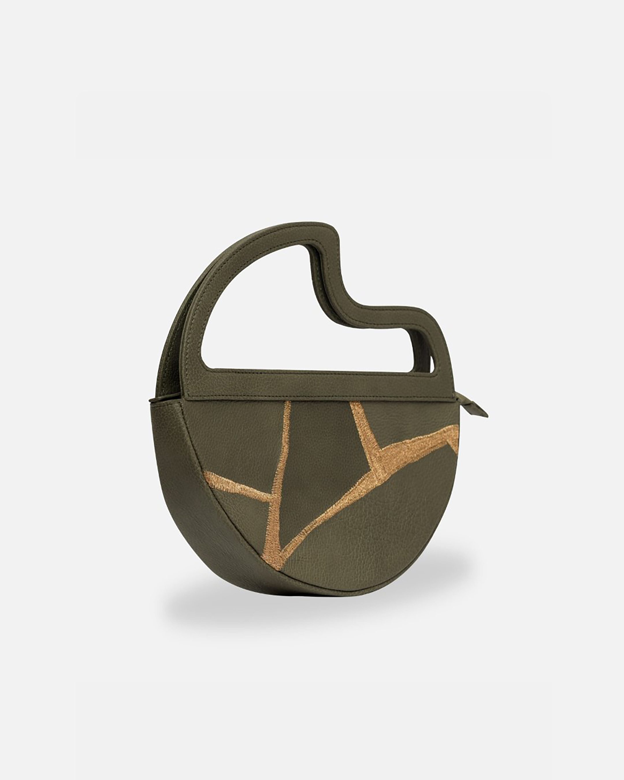 Maeve Crescent Clutch In Olive