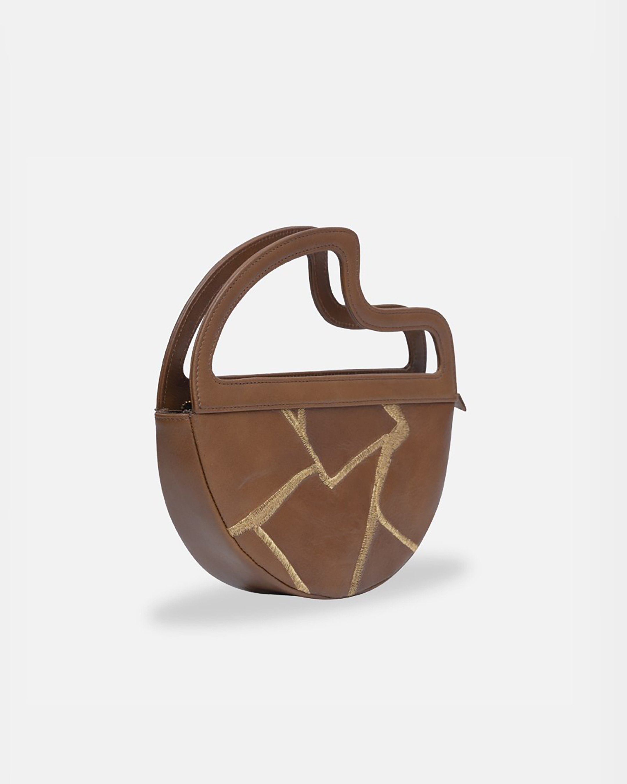 Maeve Crescent Clutch In Tan