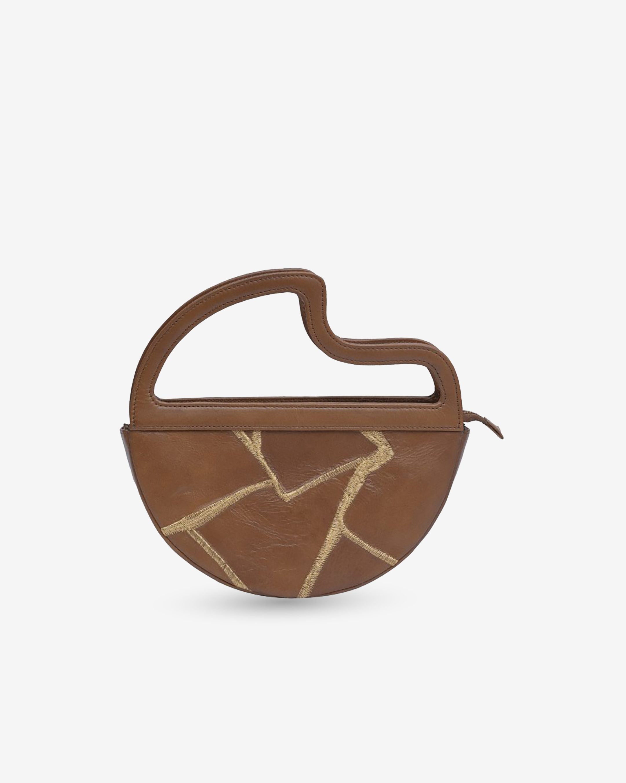 Maeve Crescent Clutch In Tan