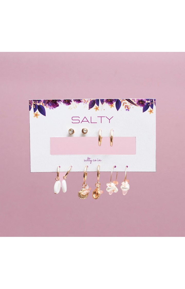 Set Of 5 Seashore Earrings