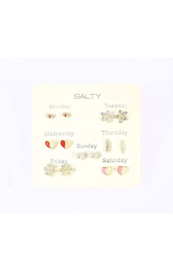 "Enchanted" Weekly 7 Stud Earrings Set