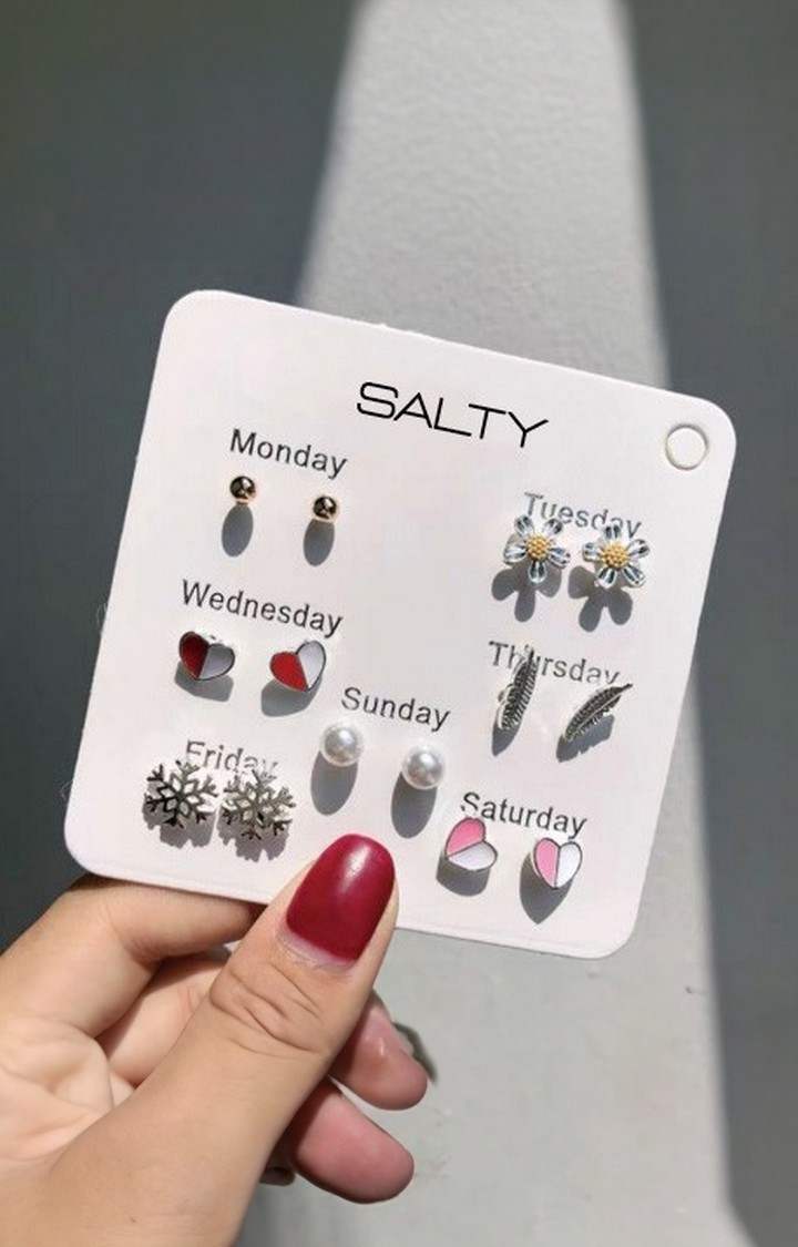 Salty | "Enchanted" Weekly 7 Stud Earrings Set