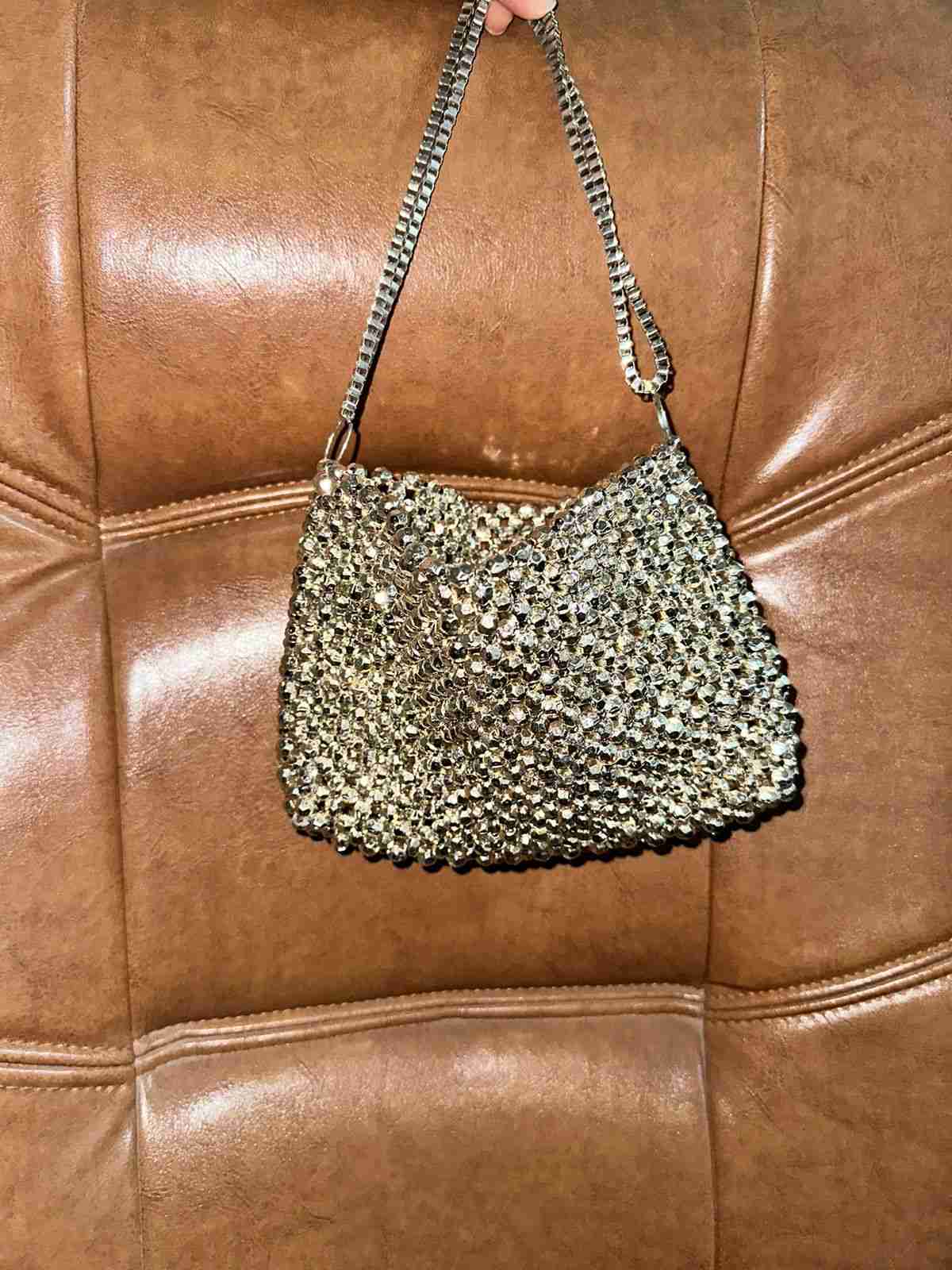 Golden Purse With Sling