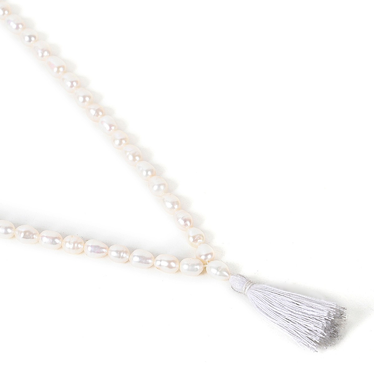 Shiv Ratan Kendra Natural Pearl Mala to balance Moon Planet, Mental Well Being & Anger Control II Length 20-30 CM II Weight: 30-35 Grams II