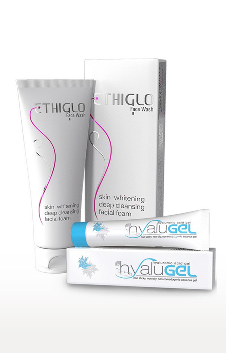 Ethiglo Skin whitening Face Wash (70ml) with Hyalugel Hyaluronic Acid