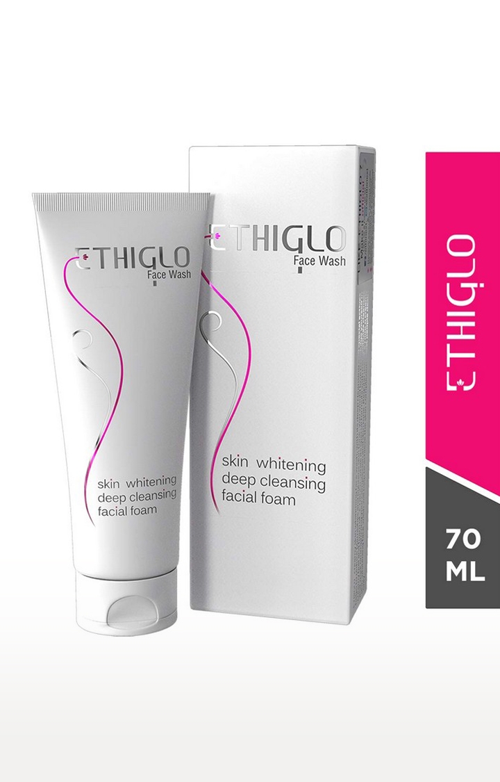 ETHIGLO | Ethiglo Skin Whitening Face Wash (70ml) : It deep cleanses the skin and removes dead cells : Pack of 4 1
