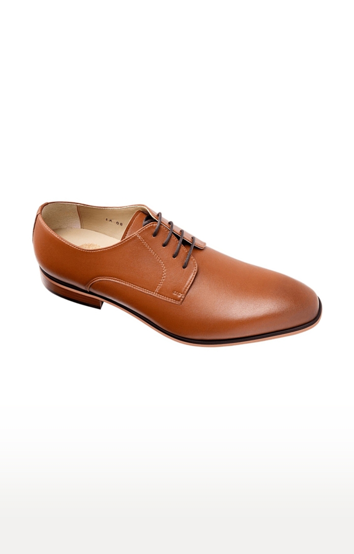 Ethik | Men's Happy Go Lucky Brown PU Formal Lace-ups