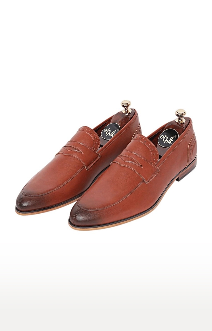 Ethik | Men's The Collective Brown PU Loafers