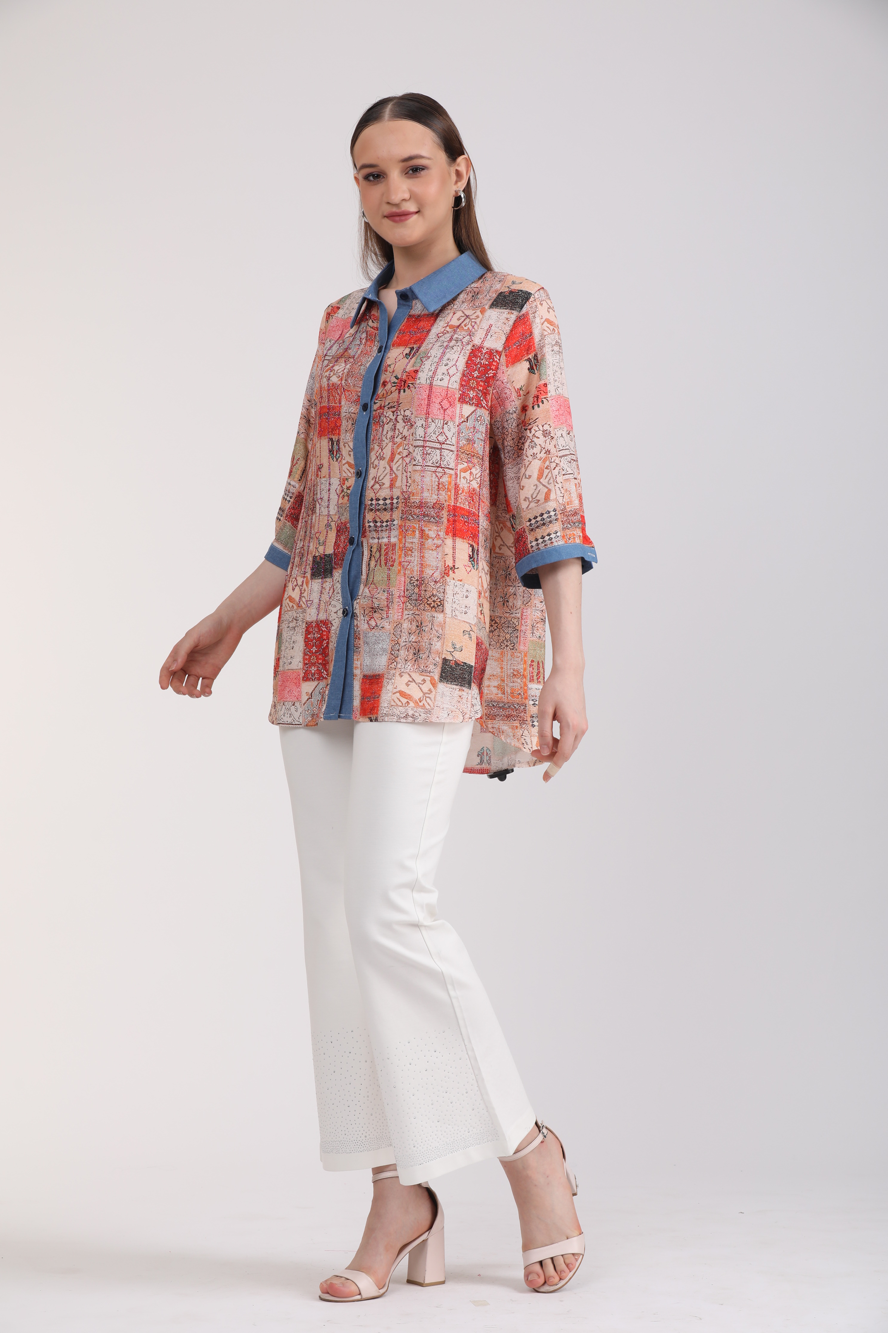 Albion Women Multi Blouson Top