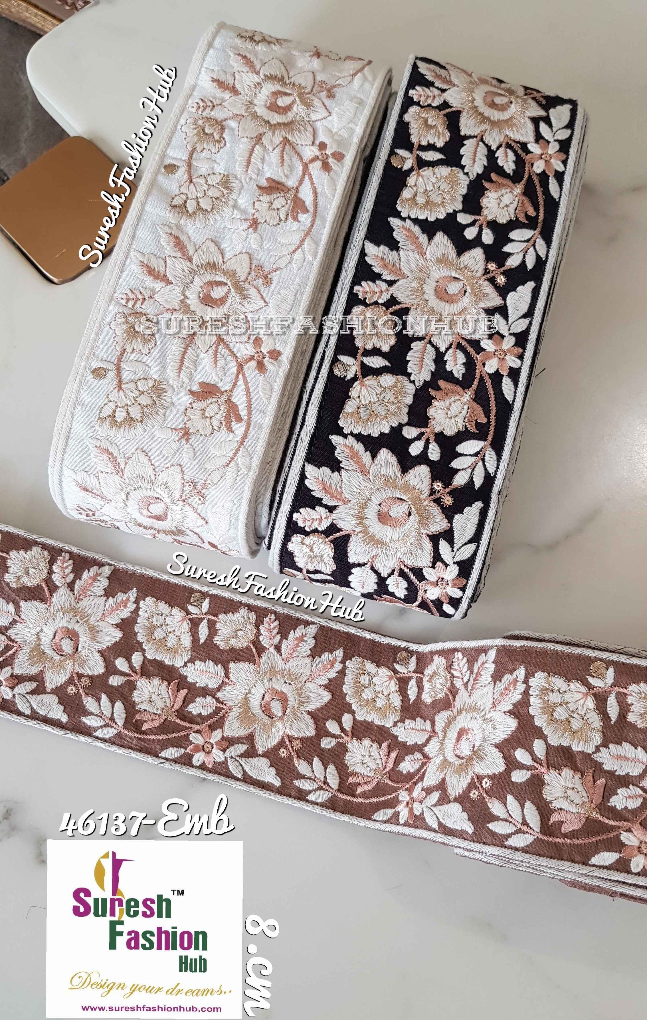 Springtime Serenade White Embroidered Trim 46137