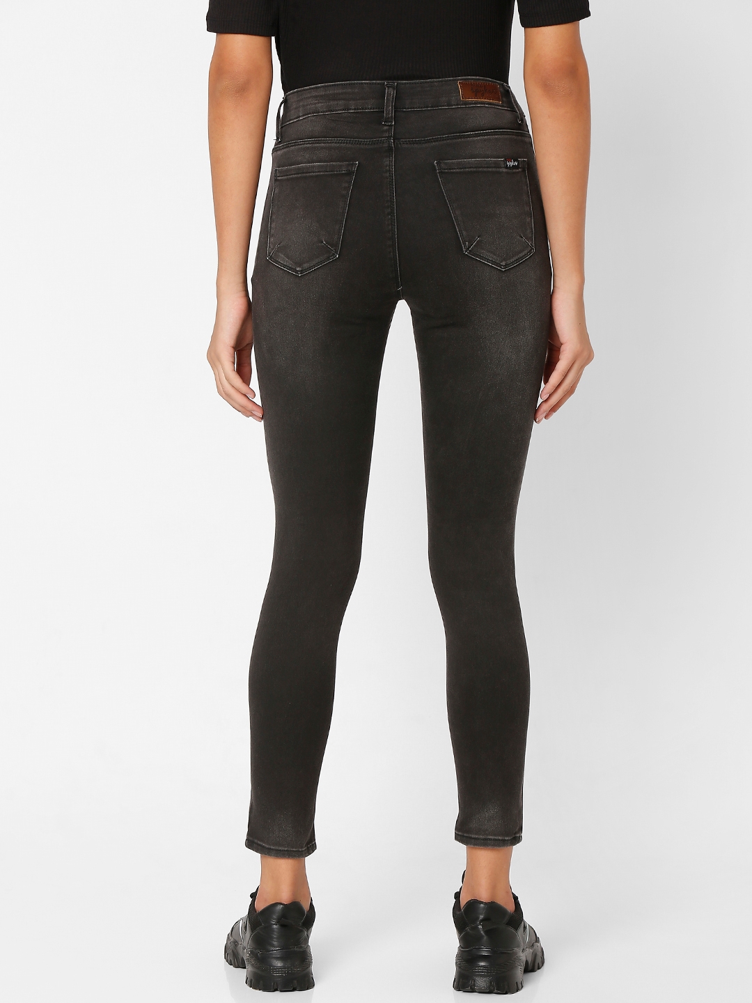 spykar | Women's Black Cotton Straight Jeans 3