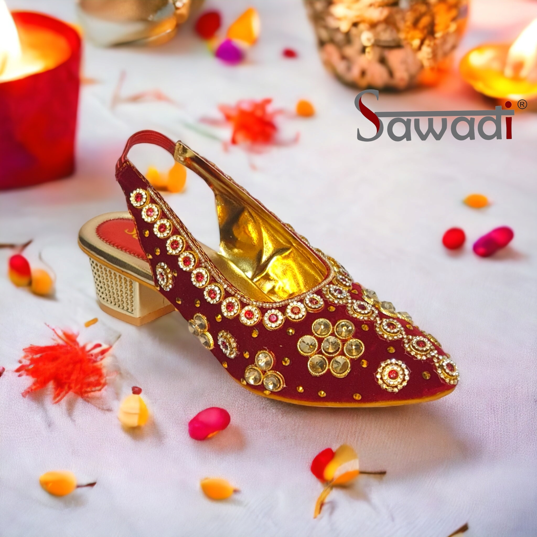 SAWADI | Sawadi Women Maroon Heel Bunto undefined