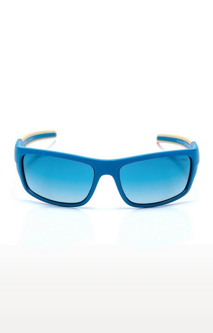 ENRICO | ENRICO Unisex Runners Blue Lens Rectangle Wrap around Sports Sunglasses 1