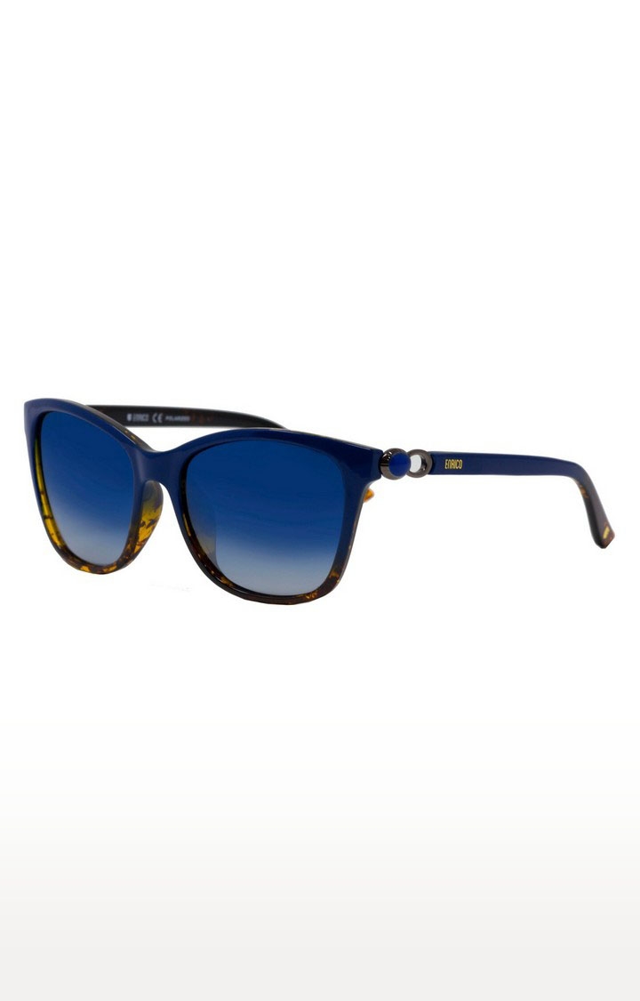 ENRICO | Enrico Luna Polycarbonate Uv Protected Cateye Sunglasses For Women ( Lens - Blue | Frame - Blue) 2