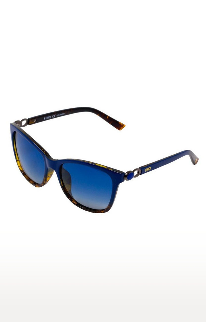 ENRICO | Enrico Luna Polycarbonate Uv Protected Cateye Sunglasses For Women ( Lens - Blue | Frame - Blue) 0