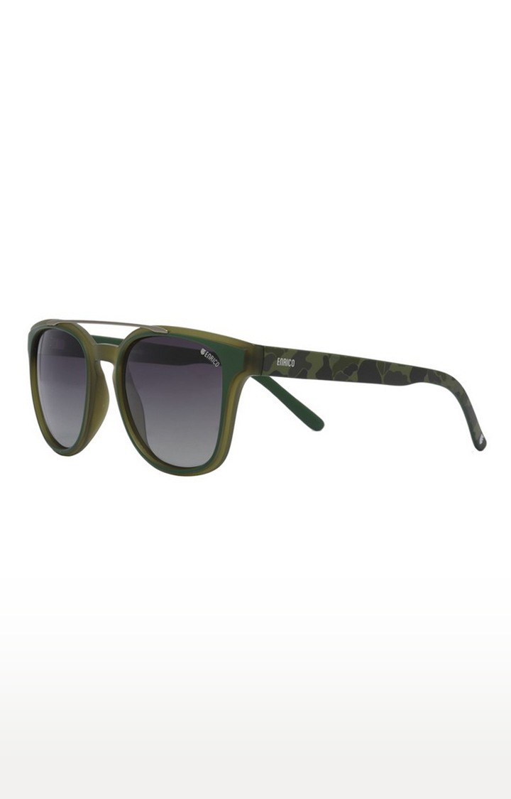 Enrico Iceberg Uv Protected Unisex Wayfarer Sunglasses ( Lens - Purple | Frame - Green)