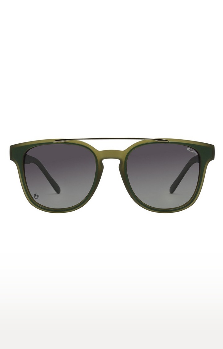 Enrico Iceberg Uv Protected Unisex Wayfarer Sunglasses ( Lens - Purple | Frame - Green)