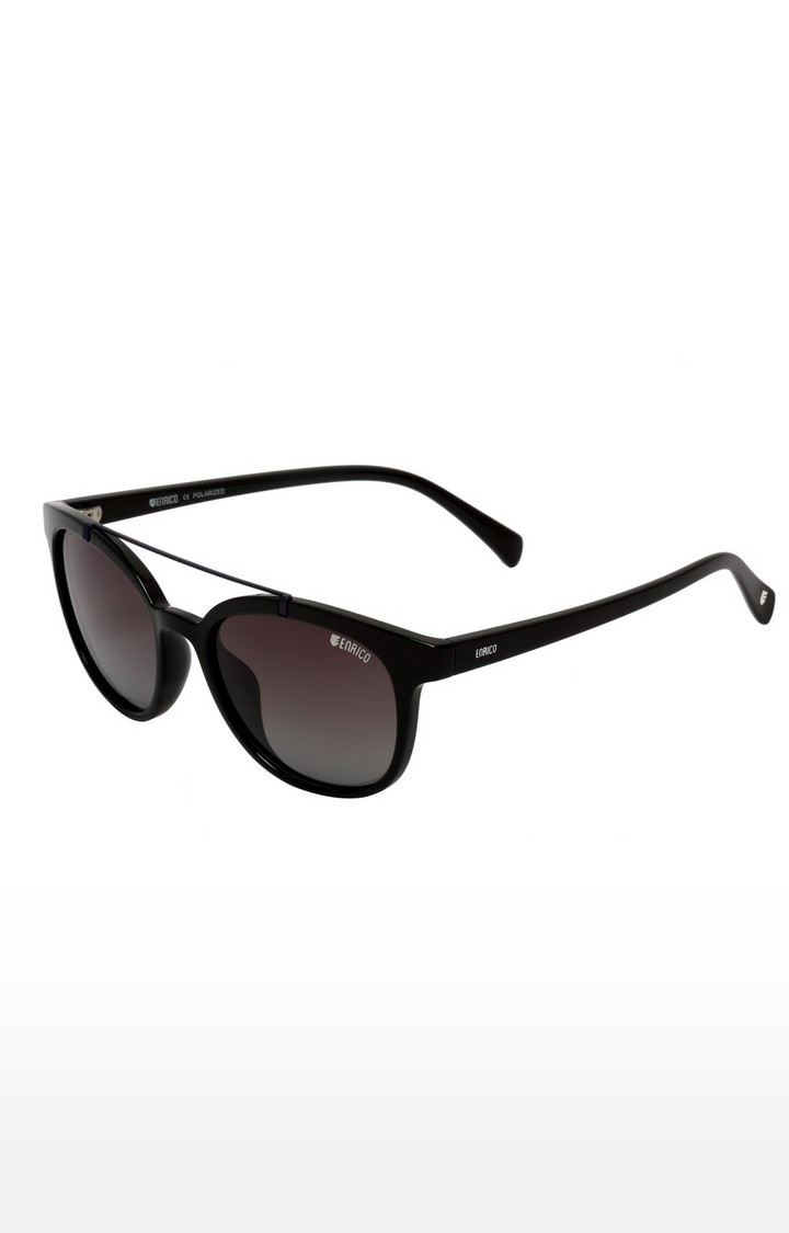 ENRICO | Enrico Greyjoy Uv Protected Unisex Wayfarer Sunglasses ( Lens - Brown | Frame - Black) 0