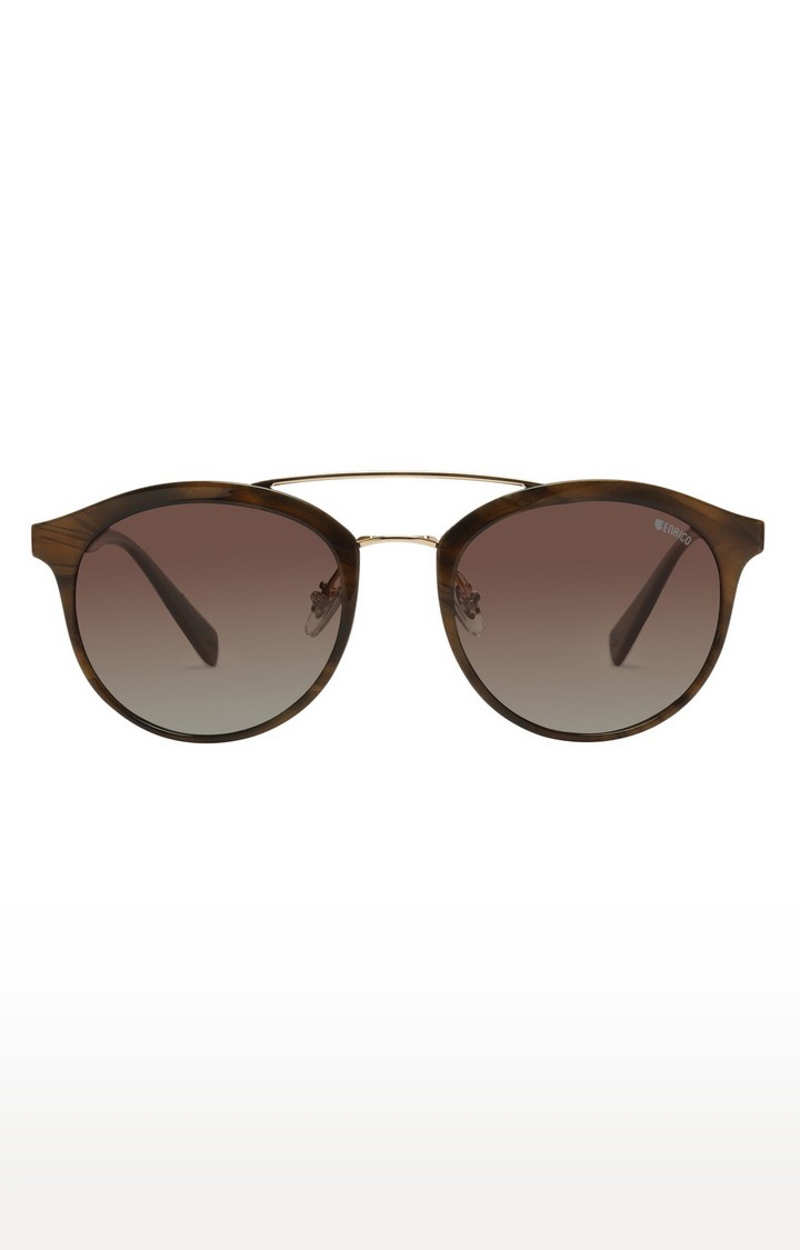 ENRICO | Enrico Muscat Uv Protected Wayfarer Shape Sunglasses For Women ( Lens - Brown | Frame - Brown) 1