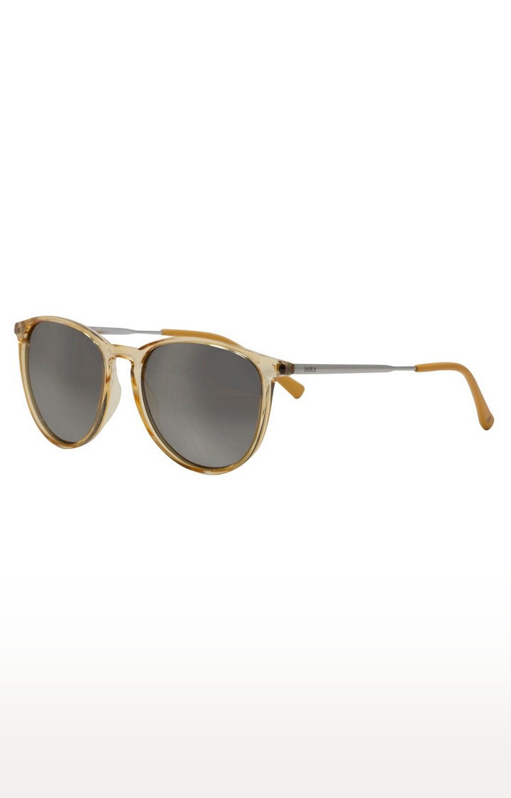ENRICO | Enrico Ciaz Uv Protected & Polarized Round Sunglasses For Women ( Lens - Grey | Frame - Yellow) 2