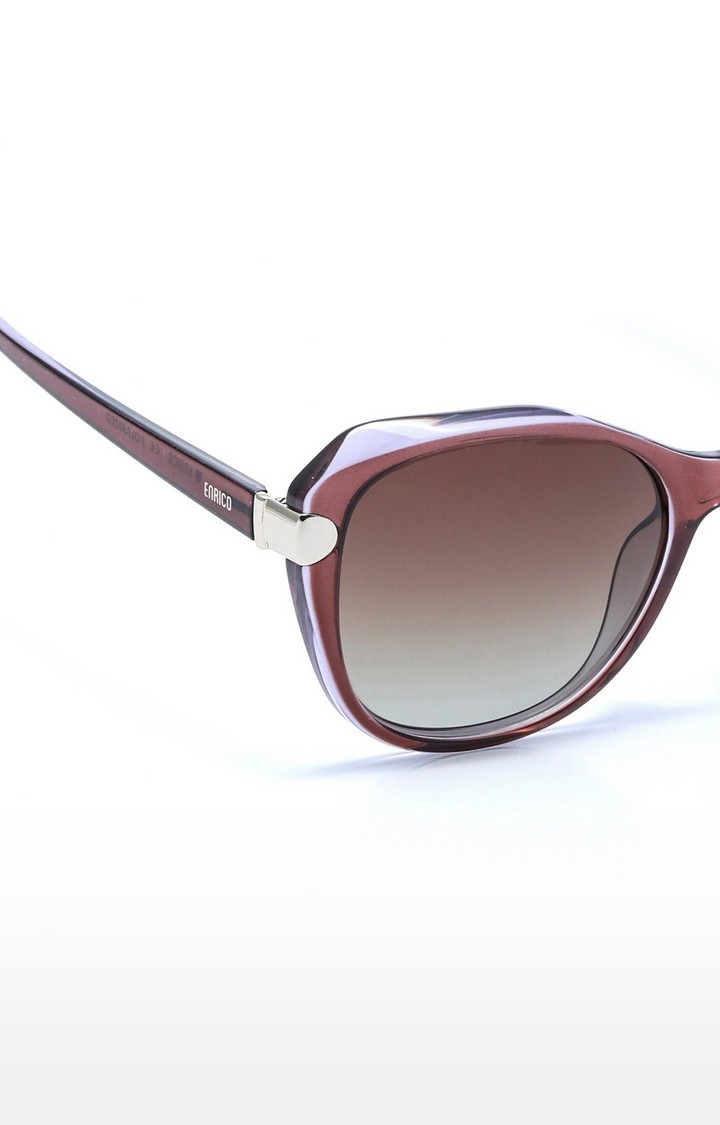ENRICO | ENRICO Women Overjoyed Brown Lens Round Sunglasses 3