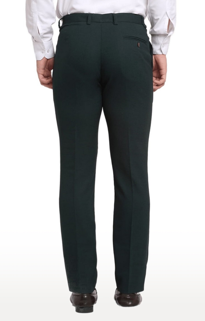Ennoble | Men Green Viscose Solid Trouser 2