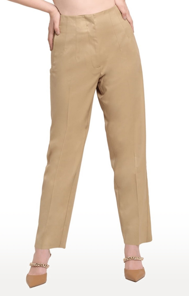 FDHDFR pantalon de vestir para mujer Pants for Women High Waist Trousers  Office Formal Ladies Workwear Solid Skinny Pantsuit Casual Khaki Fashion  Slim (Color : Khaki, Size : Small) price in Saudi