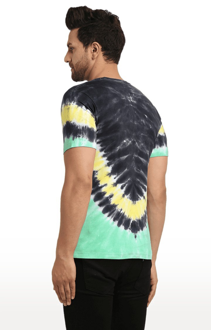 Men Multicoloured Cotton Relaxed Fit  Regular T-shirt