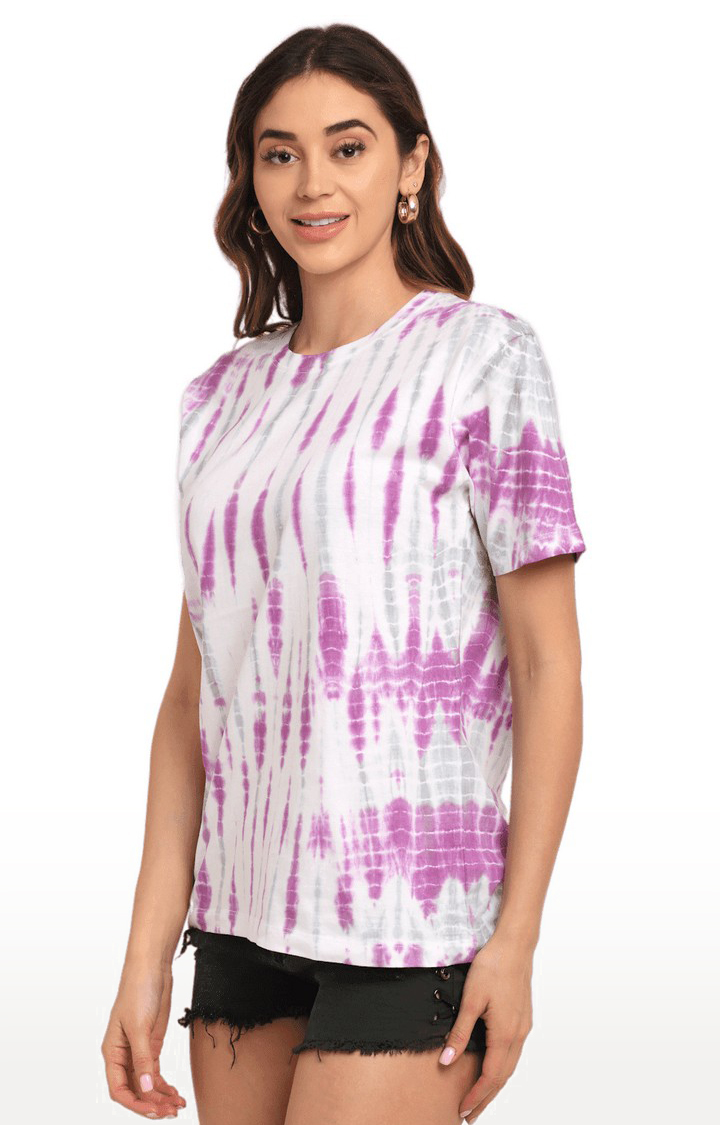 Ennoble | Women Multicoloured Cotton Relaxed Fit Oversized T-shirt 2